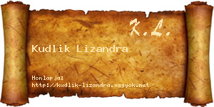 Kudlik Lizandra névjegykártya